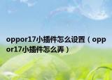oppor17小插件怎么设置（oppor17小插件怎么弄）
