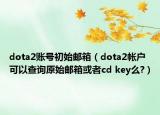 dota2账号初始邮箱（dota2帐户可以查询原始邮箱或者cd key么?）