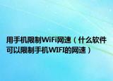 用手机限制WiFi网速（什么软件可以限制手机WIFI的网速）