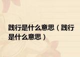 践行是什么意思（践行是什么意思）