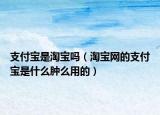 支付宝是淘宝吗（淘宝网的支付宝是什么肿么用的）