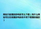 网站只能播放的电影怎么下载（有什么网站可以在线播放电影的不用下载播放器的）