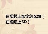 在视频上加字怎么加（在视频上SD）