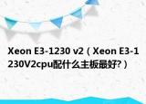 Xeon E3-1230 v2（Xeon E3-1230V2cpu配什么主板最好?）