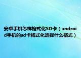 安卓手机怎样格式化SD卡（android手机的sd卡格式化选择什么格式）