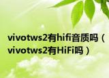 vivotws2有hifi音质吗（vivotws2有HiFi吗）