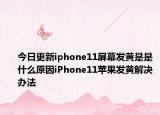 今日更新iphone11屏幕发黄是是什么原因iPhone11苹果发黄解决办法