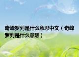 奇峰罗列是什么意思中文（奇峰罗列是什么意思）