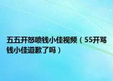 五五开怒喷钱小佳视频（55开骂钱小佳道歉了吗）