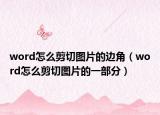 word怎么剪切图片的边角（word怎么剪切图片的一部分）