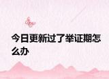 今日更新过了举证期怎么办