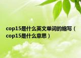 cop15是什么英文单词的缩写（cop15是什么意思）