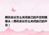 腾讯会议怎么关闭自己的声音和摄像头（腾讯会议怎么关闭自己的声音）