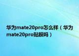 华为mate20pro怎么样（华为mate20pro贴膜吗）