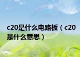 c20是什么电路板（c20是什么意思）