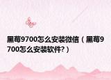 黑莓9700怎么安装微信（黑莓9700怎么安装软件?）