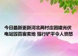 今日最新更新河北两村庄因建光伏电站毁百亩麦地 强行铲平令人愤怒