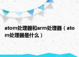 atom处理器和arm处理器（atom处理器是什么）