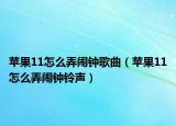 苹果11怎么弄闹钟歌曲（苹果11怎么弄闹钟铃声）