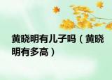 黄晓明有儿子吗（黄晓明有多高）