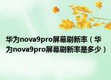 华为nova9pro屏幕刷新率（华为nova9pro屏幕刷新率是多少）
