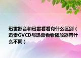 迅雷影音和迅雷看看有什么区别（迅雷GVCD与迅雷看看播放器有什么不同）