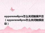 opporeno6pro怎么关闭触屏声音（opporeno6pro怎么关闭触摸震动）