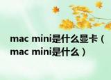 mac mini是什么显卡（mac mini是什么）