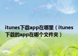 itunes下载app在哪里（itunes下载的app在哪个文件夹）