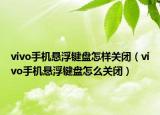 vivo手机悬浮键盘怎样关闭（vivo手机悬浮键盘怎么关闭）