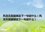 风急天高猿啸哀下一句是什么（风急天高猿啸哀下一句是什么）