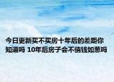 今日更新买不买房十年后的差距你知道吗 10年后房子会不值钱如葱吗