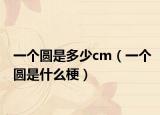 一个圆是多少cm（一个圆是什么梗）
