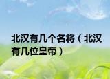 北汉有几个名将（北汉有几位皇帝）