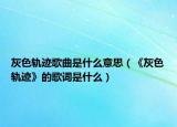 灰色轨迹歌曲是什么意思（《灰色轨迹》的歌词是什么）