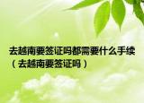去越南要签证吗都需要什么手续（去越南要签证吗）