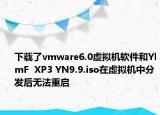 下载了vmware6.0虚拟机软件和YlmF  XP3 YN9.9.iso在虚拟机中分发后无法重启