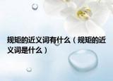 规矩的近义词有什么（规矩的近义词是什么）