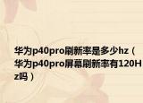 华为p40pro刷新率是多少hz（华为p40pro屏幕刷新率有120Hz吗）