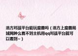 浩方对战平台能玩魔兽吗（浩方上魔兽局域网肿么看不到主机用qq对战平台就可以看到~）