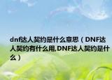 dnf达人契约是什么意思（DNF达人契约有什么用,DNF达人契约是什么）