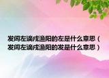 发闾左谪戍渔阳的左是什么意思（发闾左谪戍渔阳的发是什么意思）