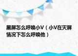 黑屏怎么呼唤小V（小V在灭屏情况下怎么呼唤他）