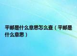 平邮是什么意思怎么查（平邮是什么意思）