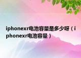 iphonexr电池容量是多少呀（iphonexr电池容量）