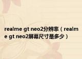 realme gt neo2分辨率（realme gt neo2屏幕尺寸是多少）