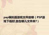 psp模拟器游戏文件放哪（PSP游戏下载好,放在哪儿文件夹?）