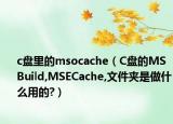 c盘里的msocache（C盘的MSBuild,MSECache,文件夹是做什么用的?）