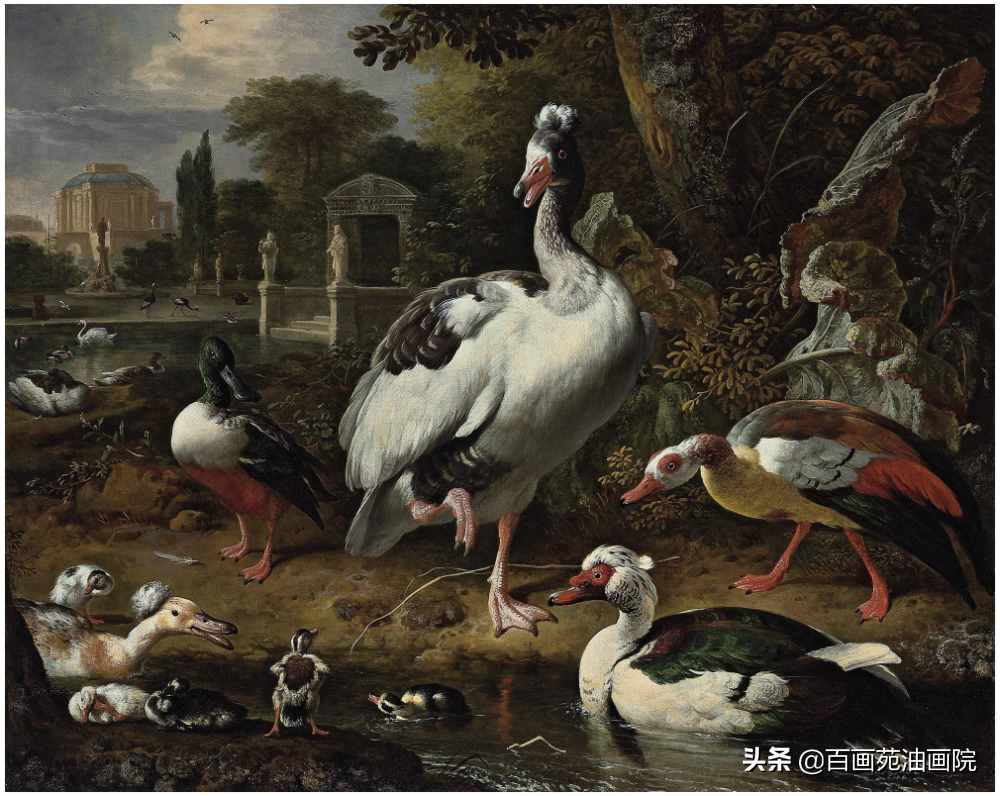 油画动物欣赏——Melchior·d'Hondecoeter