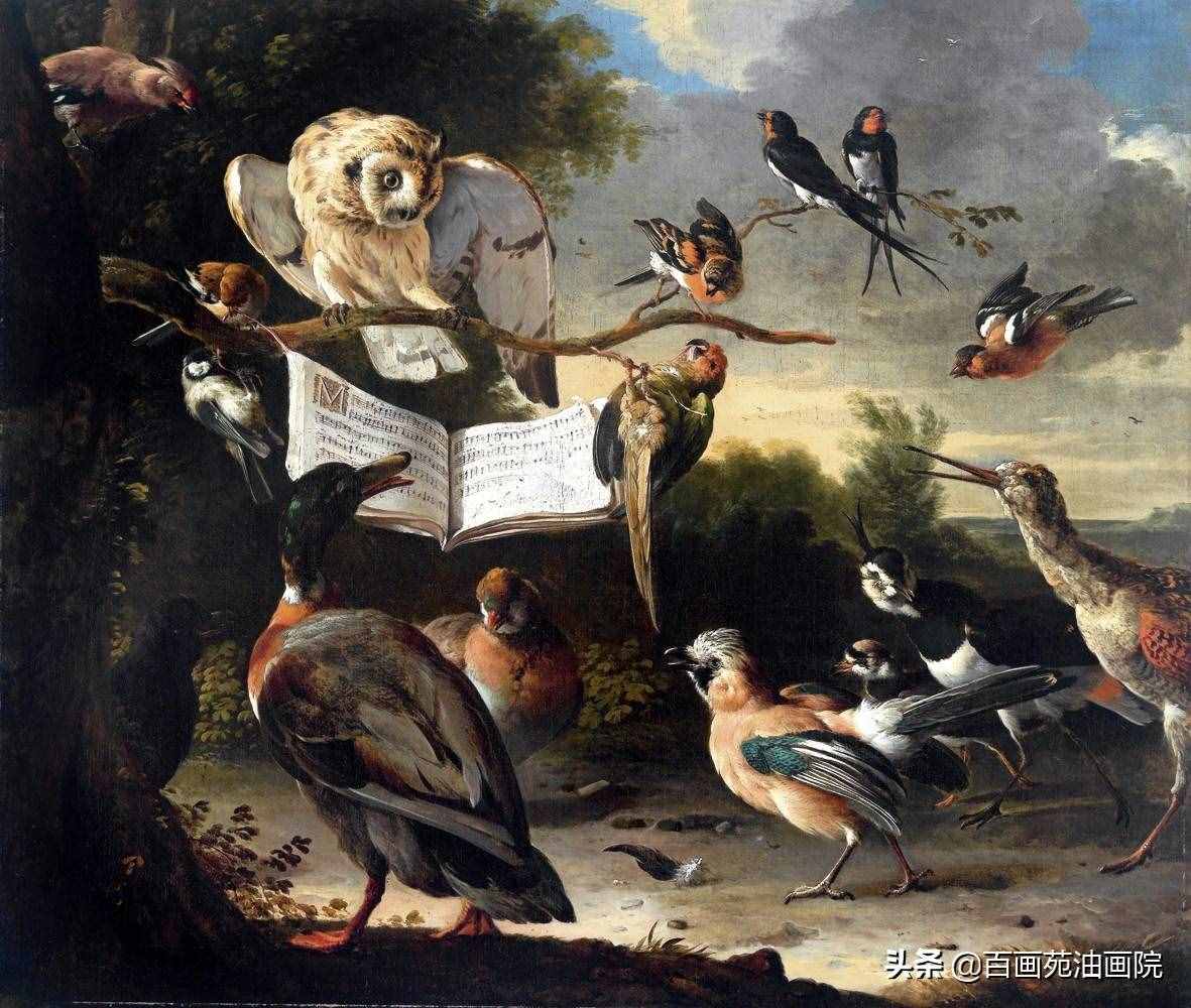 油画动物欣赏——Melchior·d'Hondecoeter
